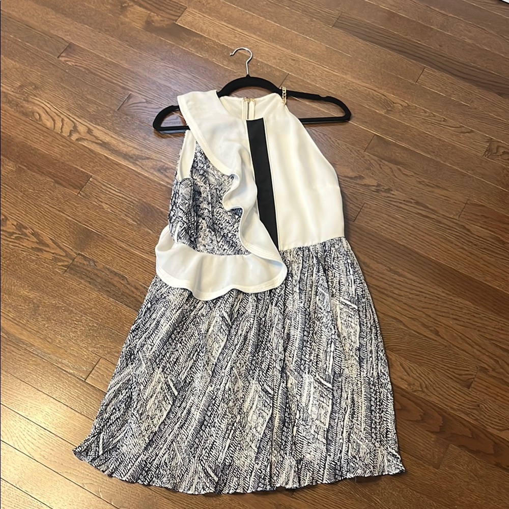 Elegant Black and White Sundress for Cocktail Night Out